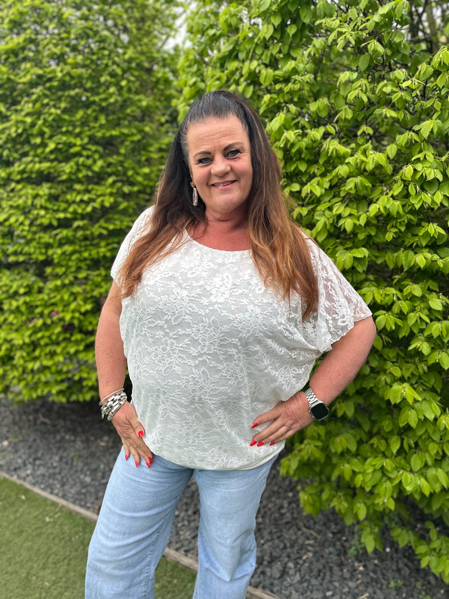 VLEERMUIS KORTE MOUW KANT OFF WHITE