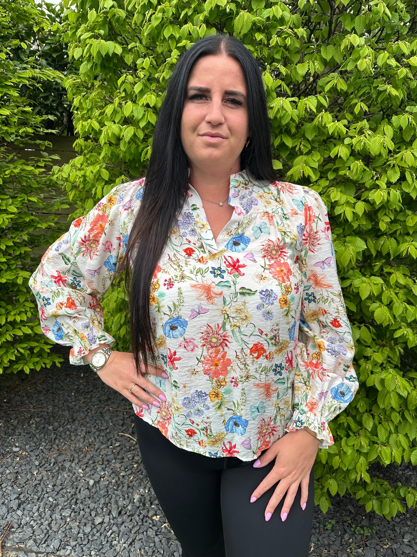 BLOUSE PRINT BLOEM MULTICOLOUR