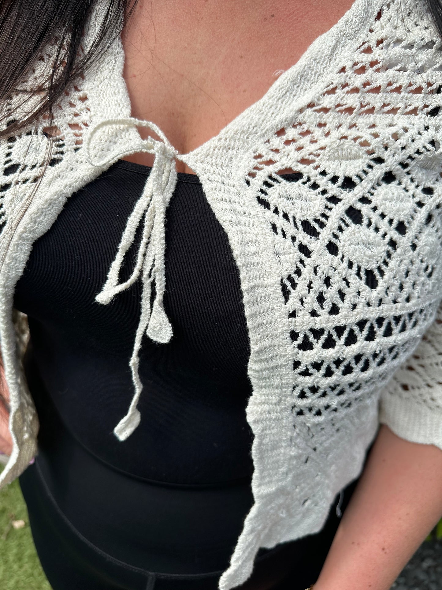 VEST GEHAAKT BEIGE