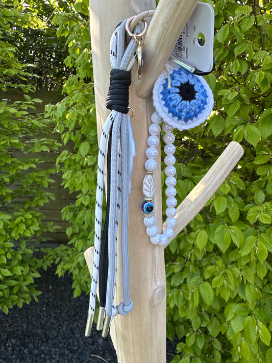 Tas/sleutelhanger kettinkje WIT