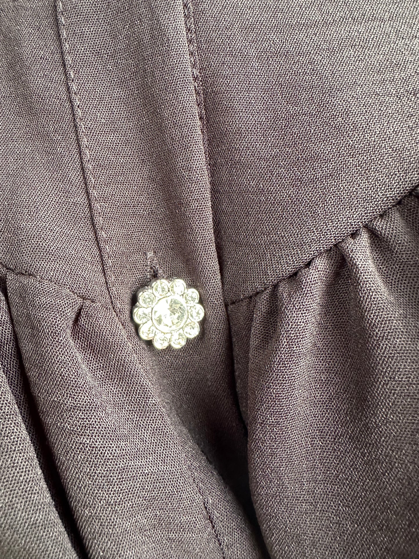 JURK/TUNIEK STRASS KNOPEN ZWART