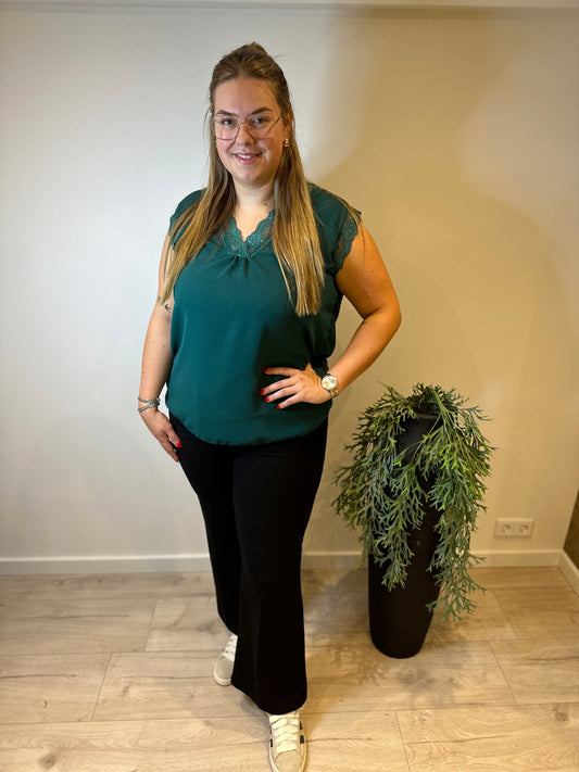 Hemd kant V hals DENNEGROEN