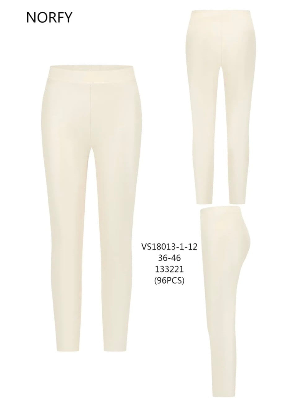 NORFY LEATHER LOOK legging off white