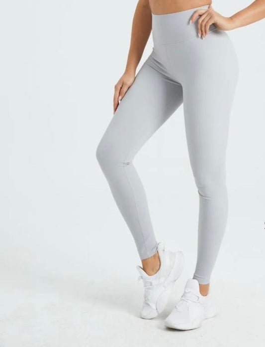 Super fijne hoge legging LICHT GRIJS