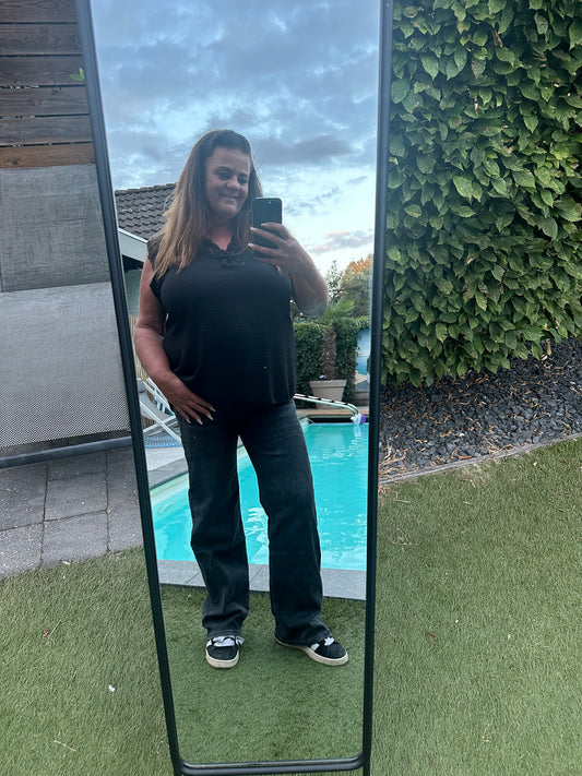 GOODIES spijker grijs WIDE LEG DJ2525