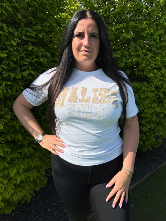 T-SHIRT MET PRINT MALIBU BEACH
