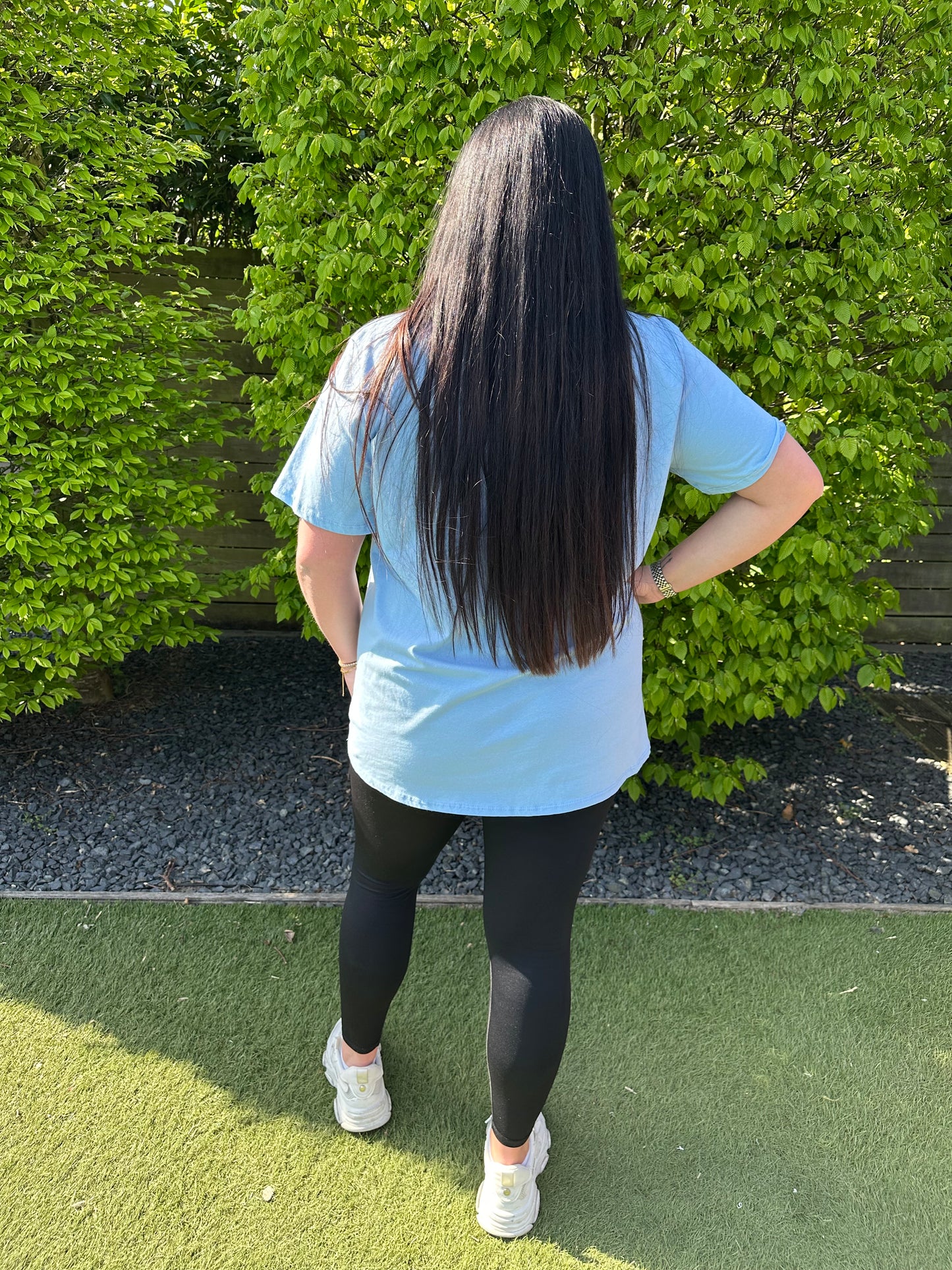T-SHIRT MET PRINT LA BLAUW