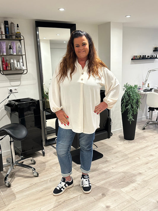 Blouse basis LICHT BEIGE