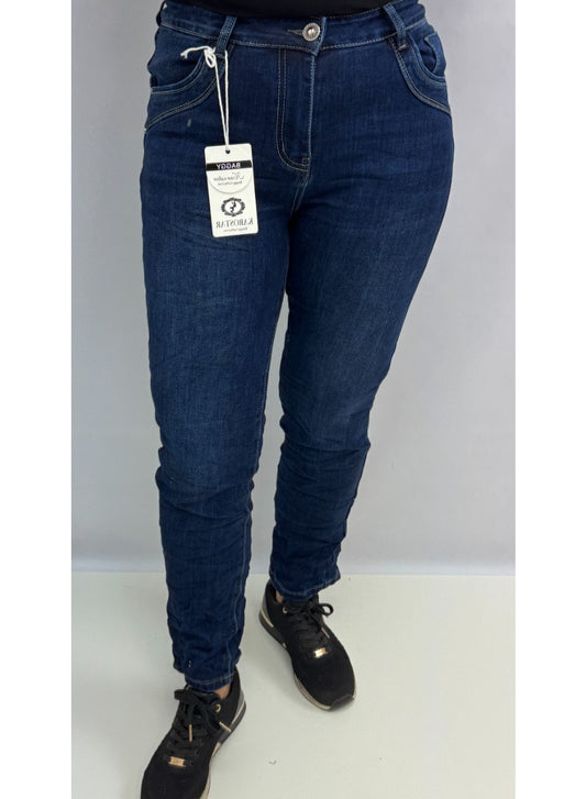 KAROSTAR blauw spijker donker K2814