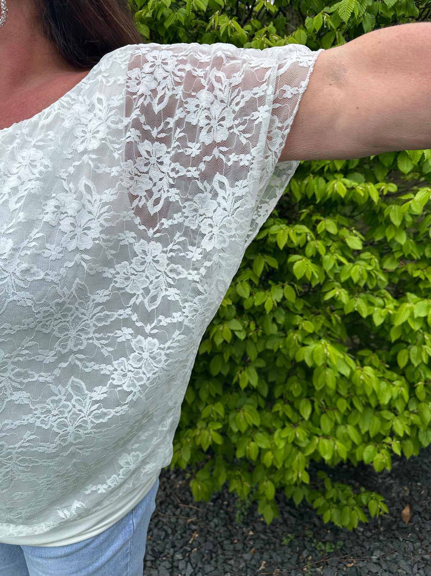VLEERMUIS KORTE MOUW KANT OFF WHITE