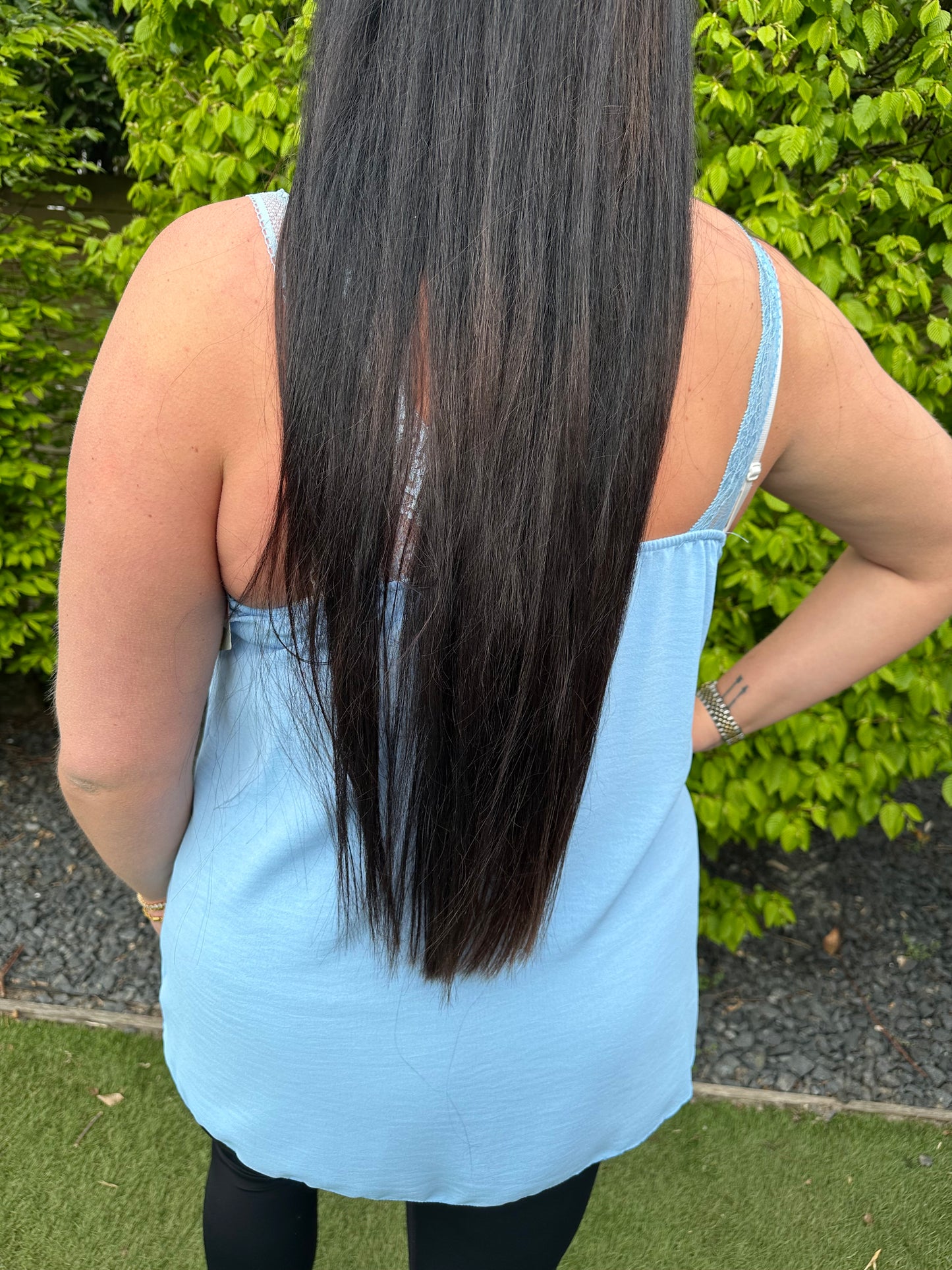 Hemd kant licht blauw