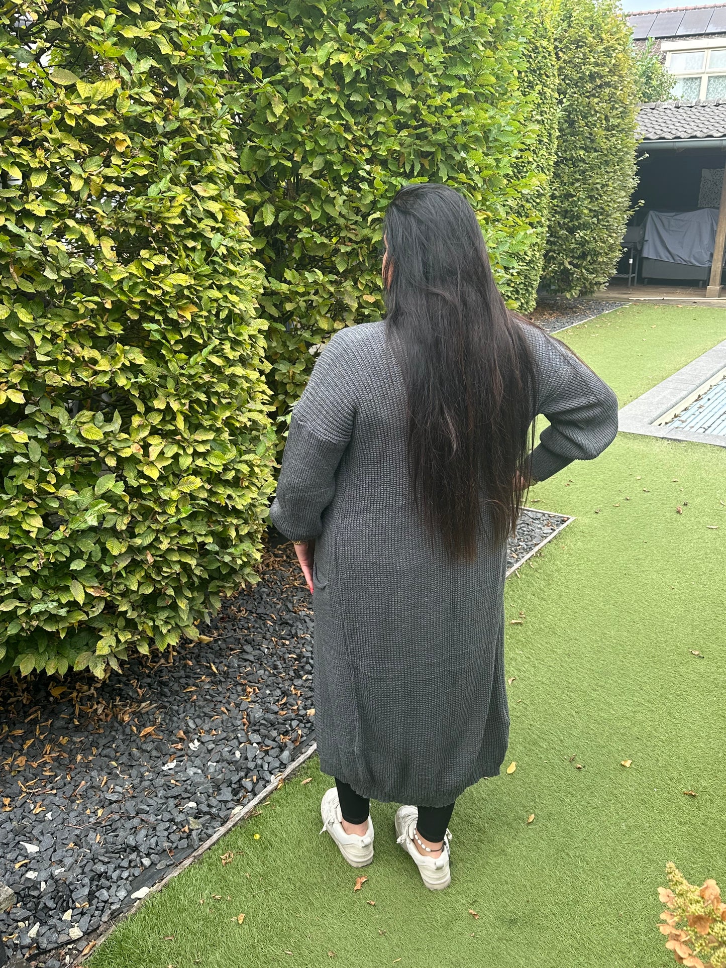 Dik vest met pofmouw GRIJS