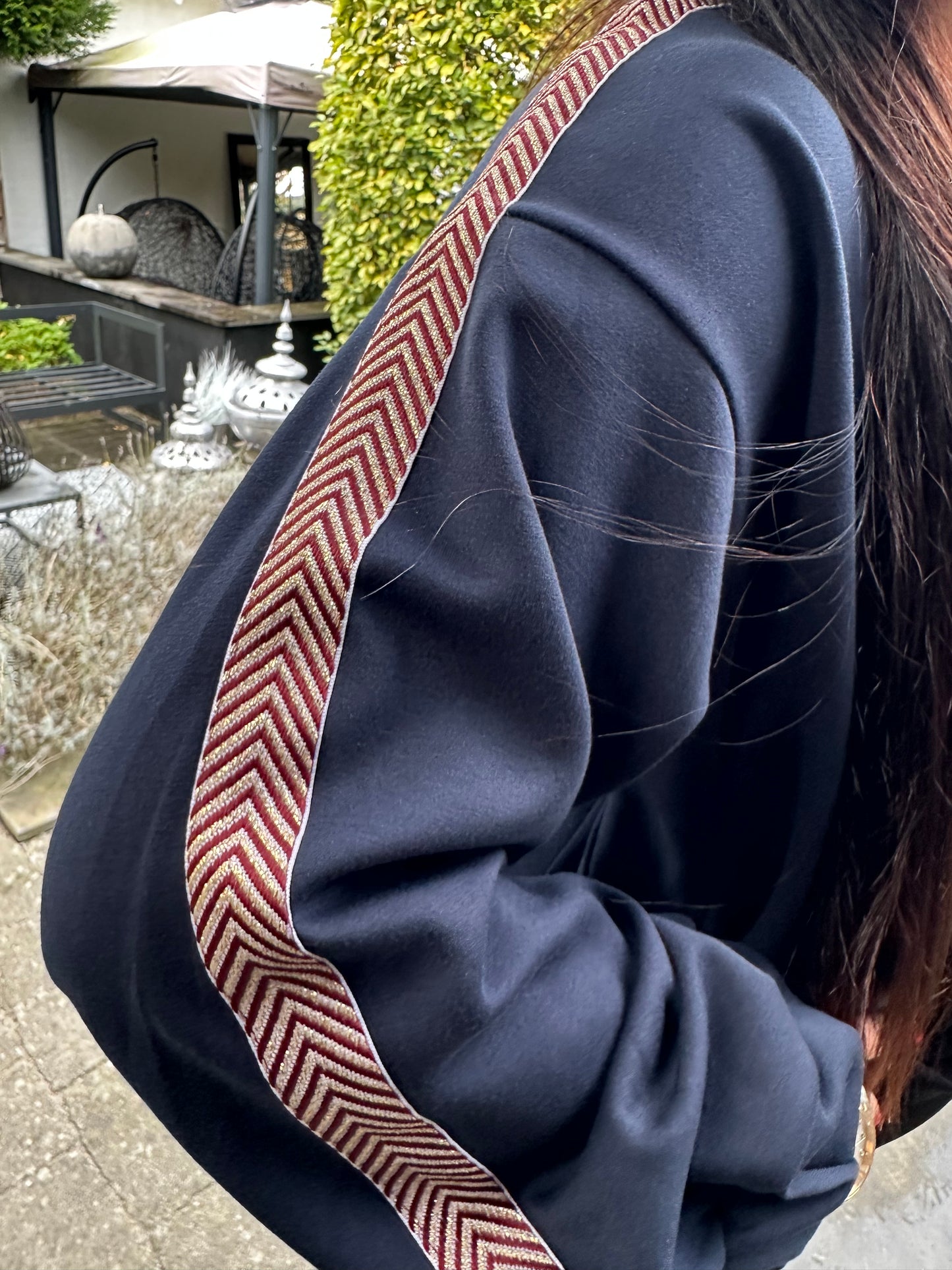 Bomber vestje met streep NAVY