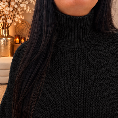 Trui turtle neck ZWART
