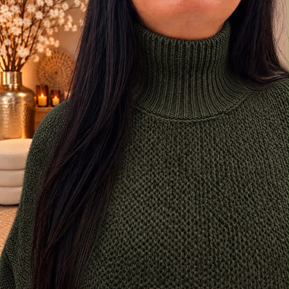 Trui turtle neck ARMY