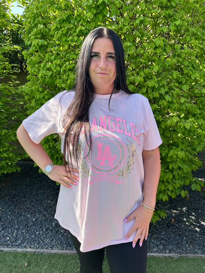 T-SHIRT MET PRINT LA ROZE