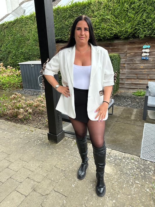 BLAZER PANTERDETAILS XXL WIT