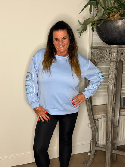 Sweater ‘CHICAGO’ LICHT BLAUW