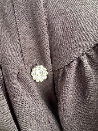 JURK/TUNIEK STRASS KNOPEN ZWART