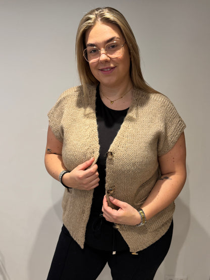 Mouwloos vest CAMEL