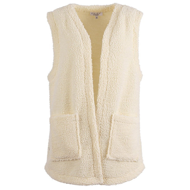 418895 Gilet teddy zakken