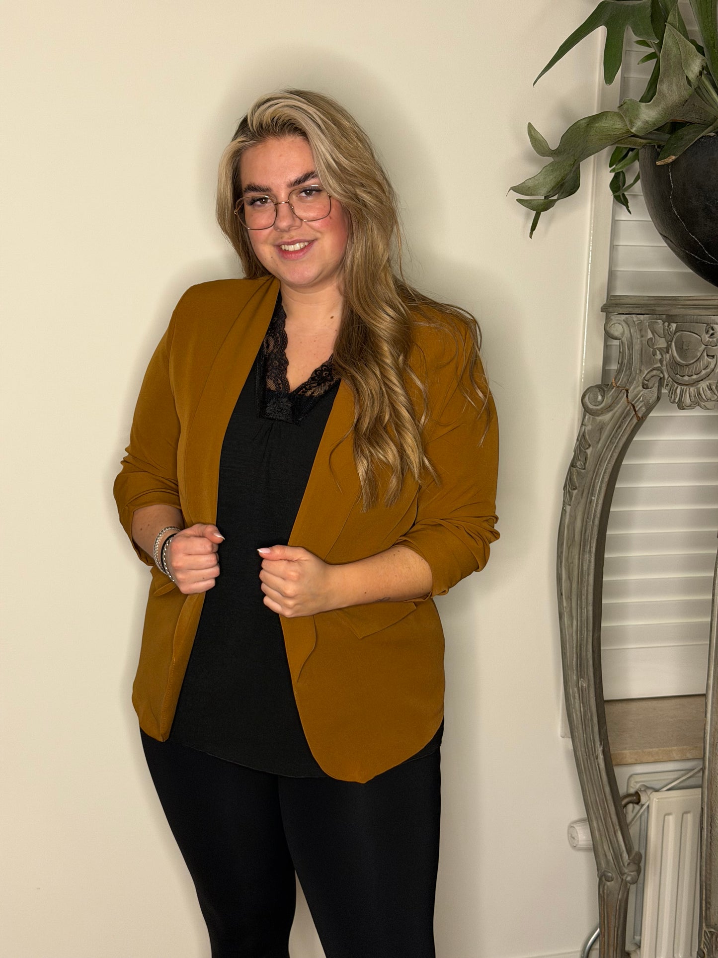 Blazer COGNAC maat 40/42