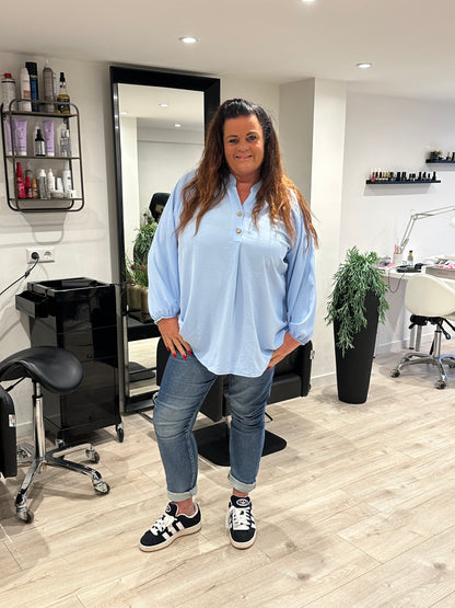 Blouse basis LICHT BLAUW