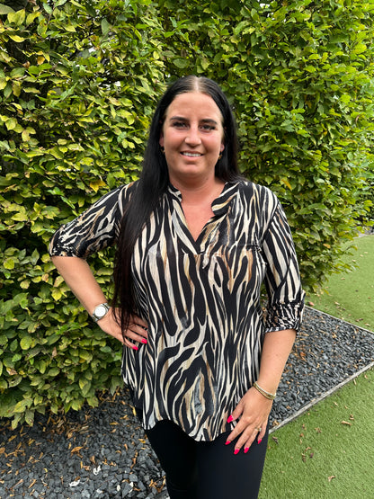 Blouse print travel 1