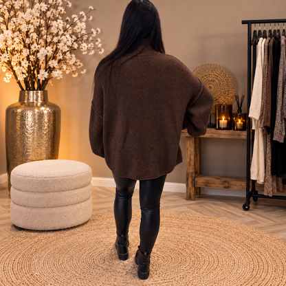 Trui turtle neck BRUIN
