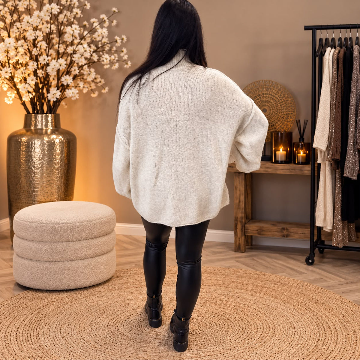 Trui turtle neck BEIGE